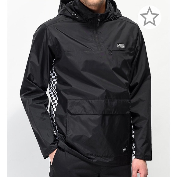vans distorted off the wall black anorak jacket